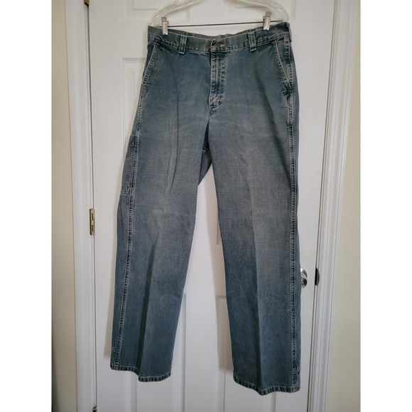 Vintage Y2K Lee Dungarees Size 34x34 Mens Loose Fit Straight Leg Workwear Jeans - Picture 1 of 6